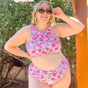 Chic Soul Pink Floral Bikini